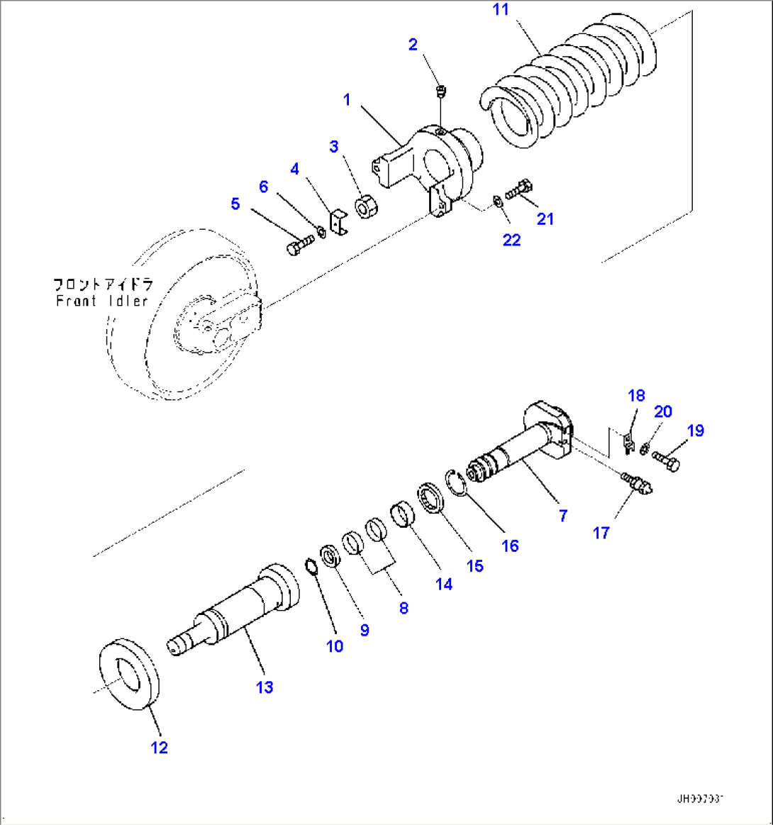 Front Idler and Idler Cushion, Idler Cushion (#450001-)