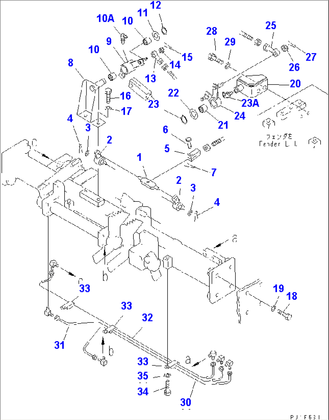 TRANSMISSION CONTROL LINKAGE AND CONCENTRTED PIPING (SALTY RESISTANT SPEC.FOR TOKUYAMA)(#37663-)