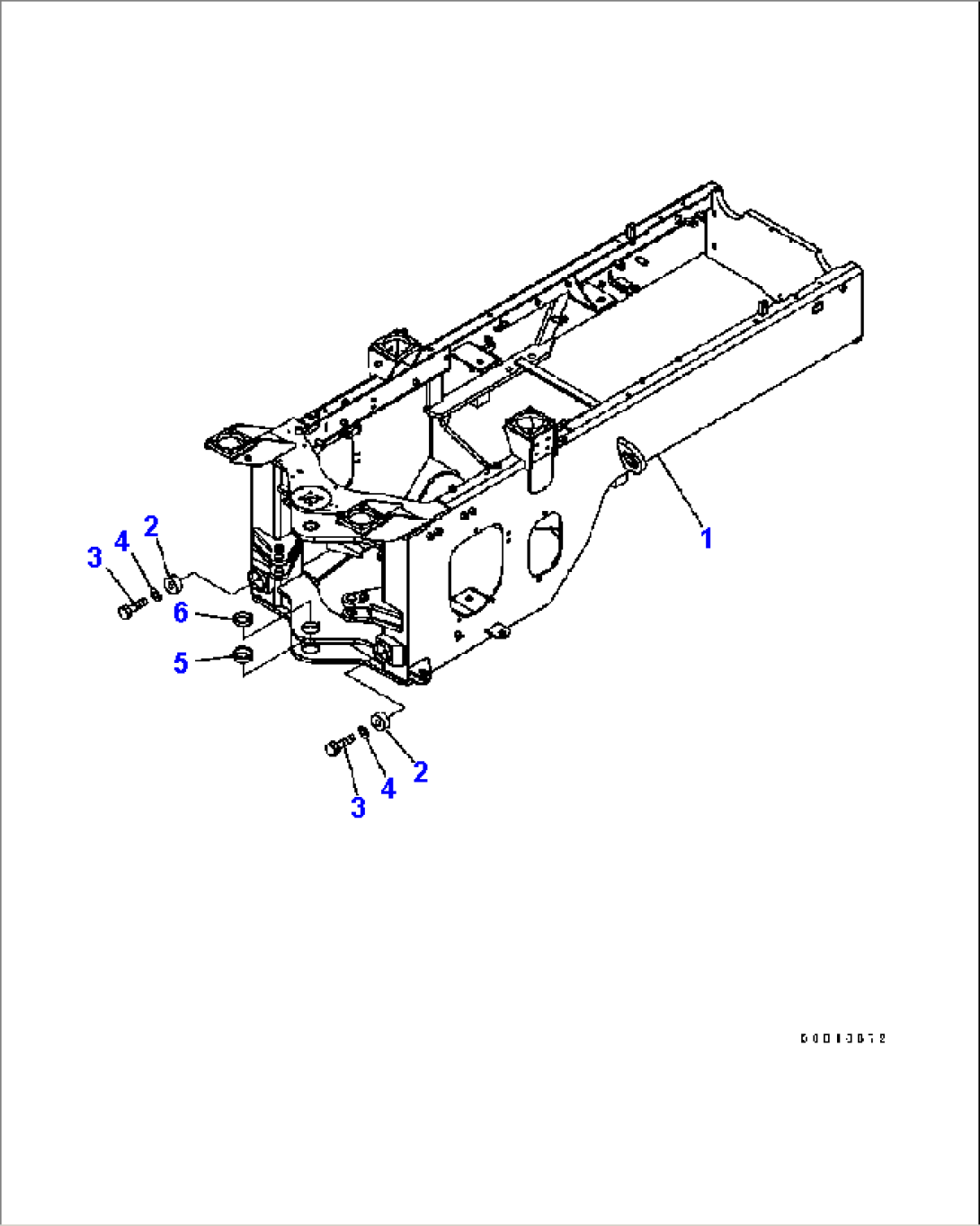 REAR FRAME (FOR ADDITIONAL COUNTER WEIGHT) (#B10001-B10152)