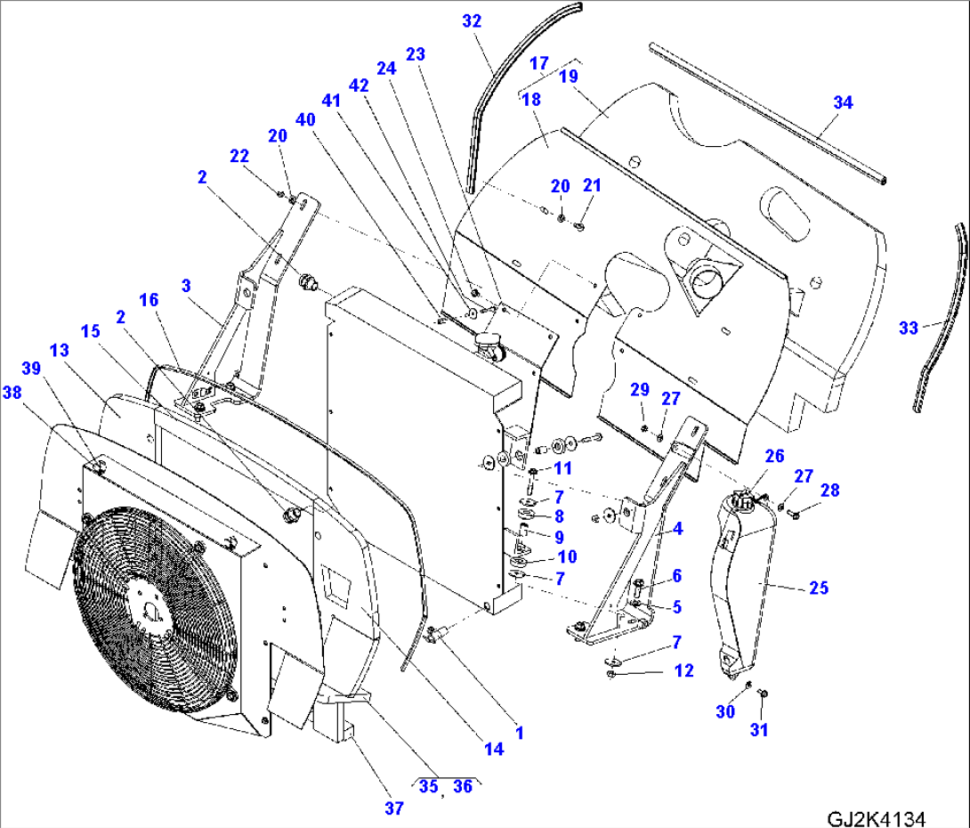RADIATOR ATTACHING PARTS