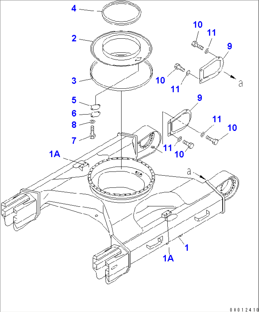 TRACK FRAME (WITH CENTER GUARD)(#57000-)
