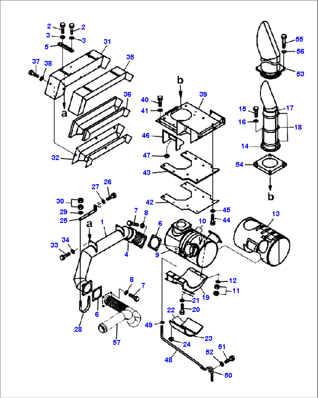 M3270-01A0 FENDER EXHAUST MUFFLER AND MOUNTING (R.H.S.)