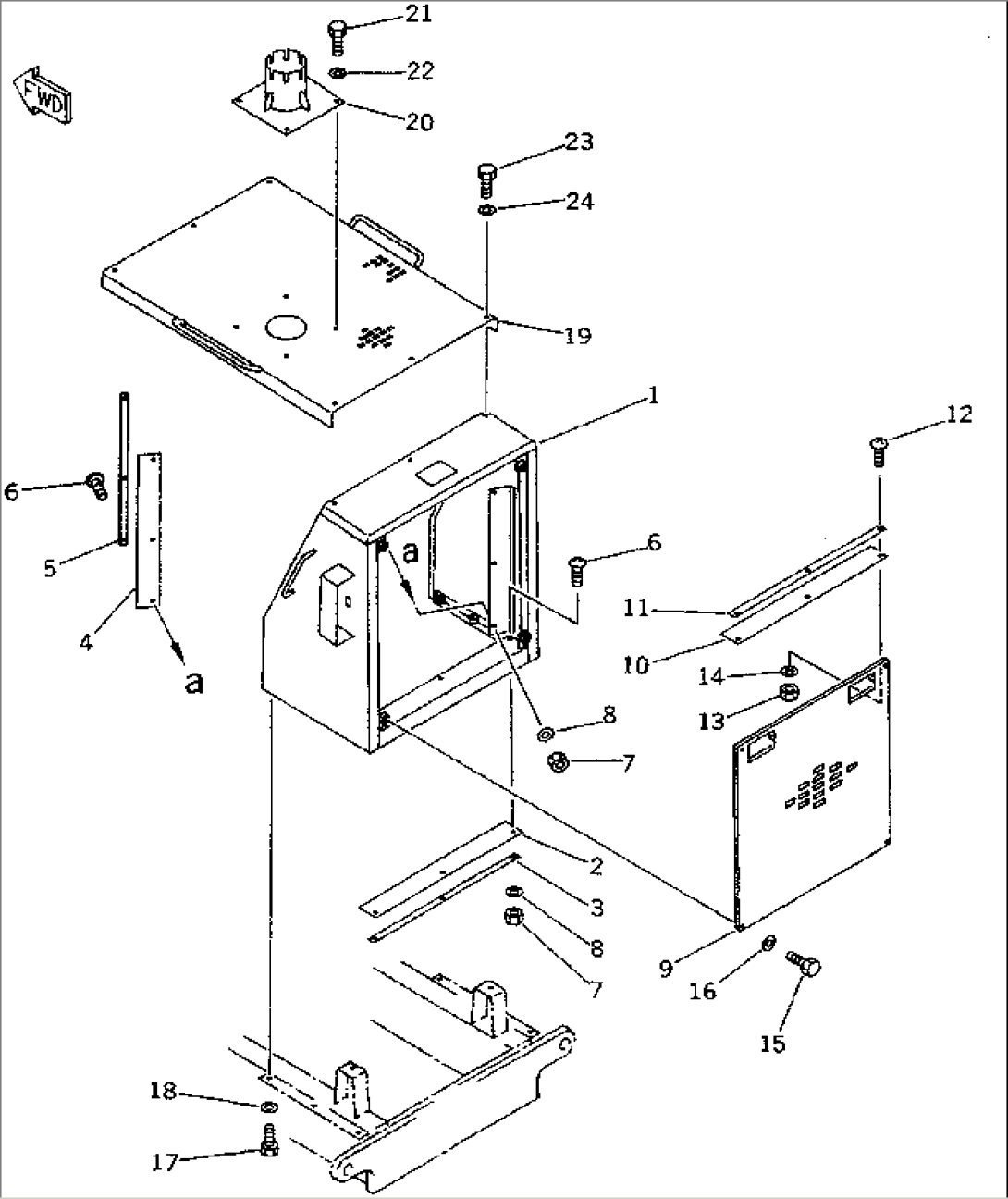 RADIATOR GUARD AND ENGINE HOOD(#60001-60005)