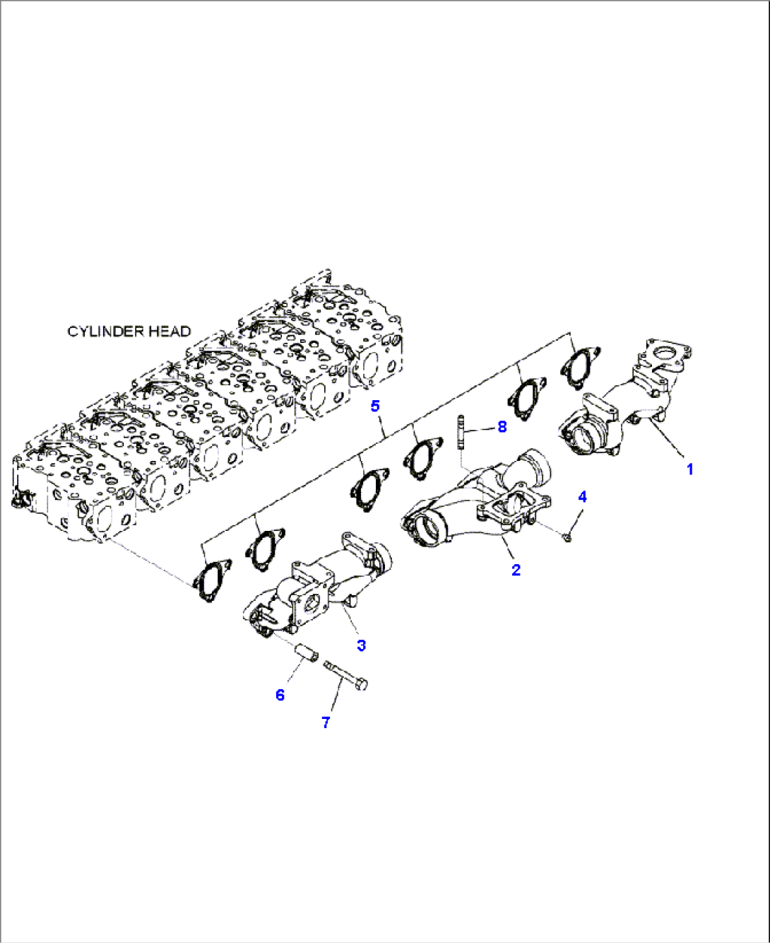 A1209-B7A2 EXHAUST MANIFOLD AND MOUNTING