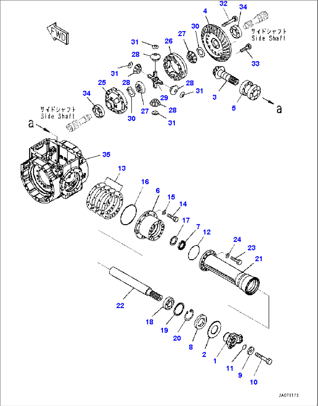 Front Axle, Differential (#73205-)
