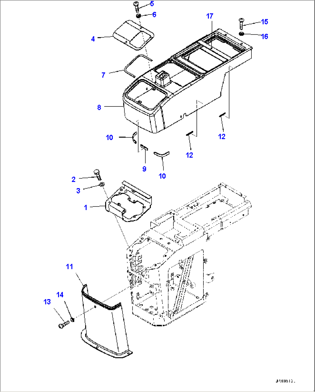 Loader Control Unit, Console Cover, R.H. (#80001-80232)