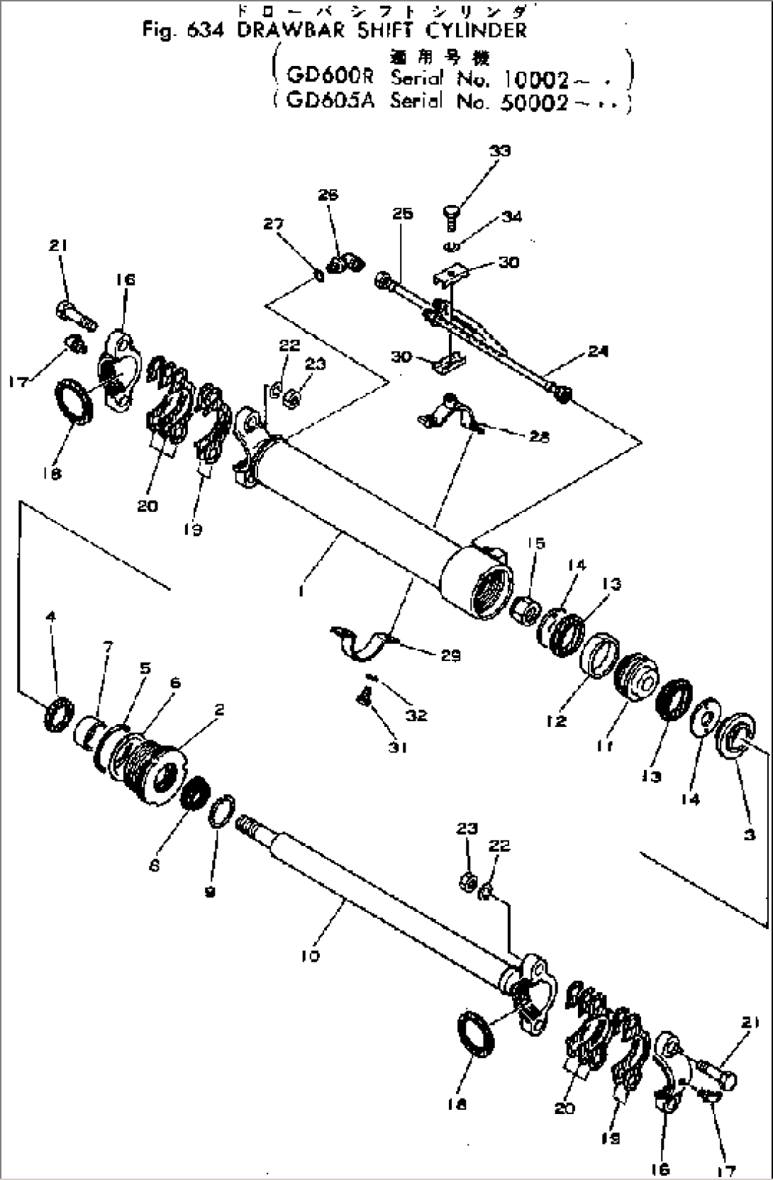 DRAWBAR SHIFT CYLINDER(#50002-..)