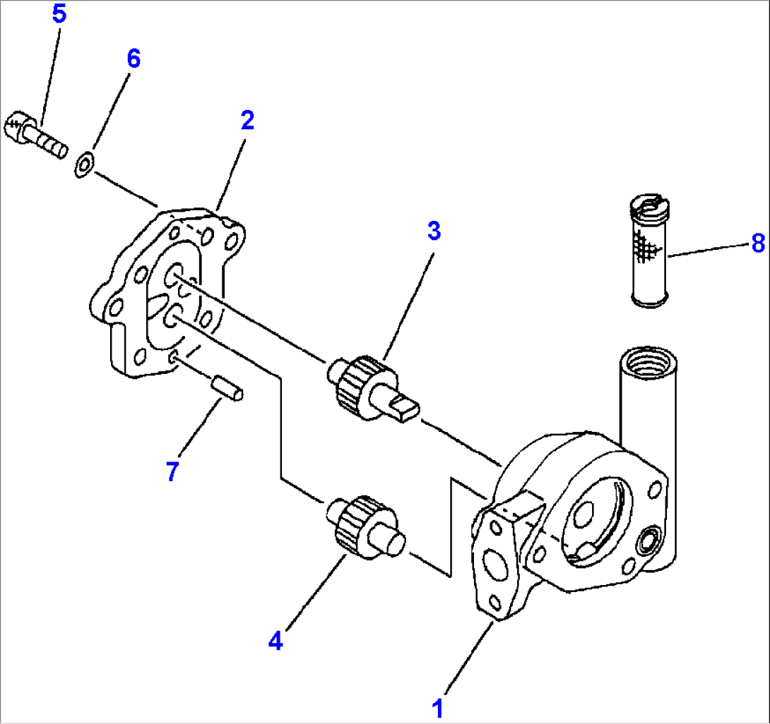 FIG NO. H0210-5701 MAIN PUMP (7/9) (HPV 95+95+BARO-16) (WITH TVC VALVE) GEAR PUMP