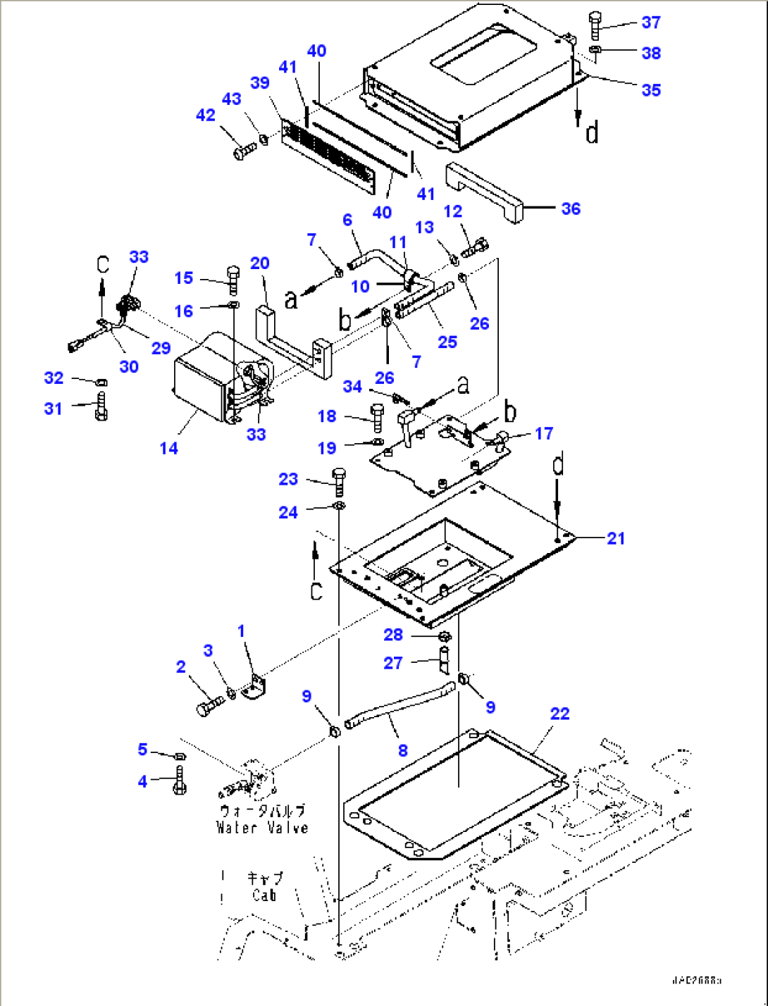 Cab, Heater Unit (#10001-)