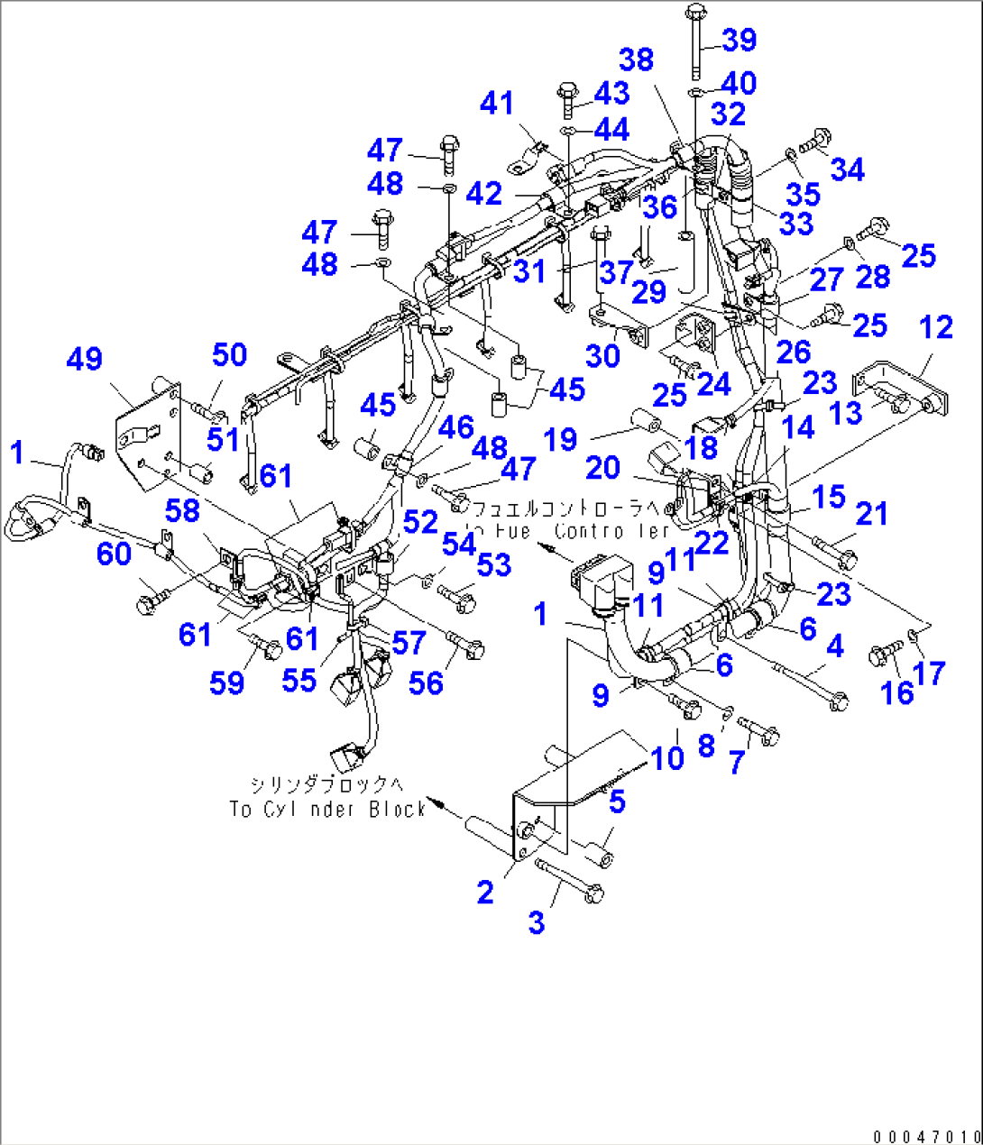 WIRING HARNESS (1/2) (ENGINE HARNESS)(#560004-)