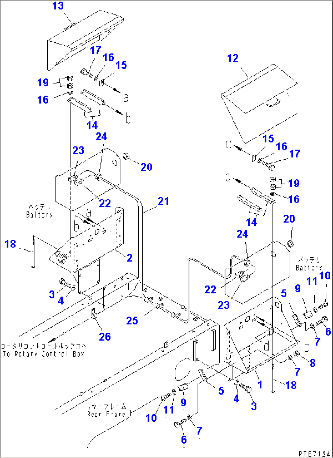 BATTERY BOX (BOX AND LINE MOUNTING) (WITH ROTARY SNOW REMOVER)