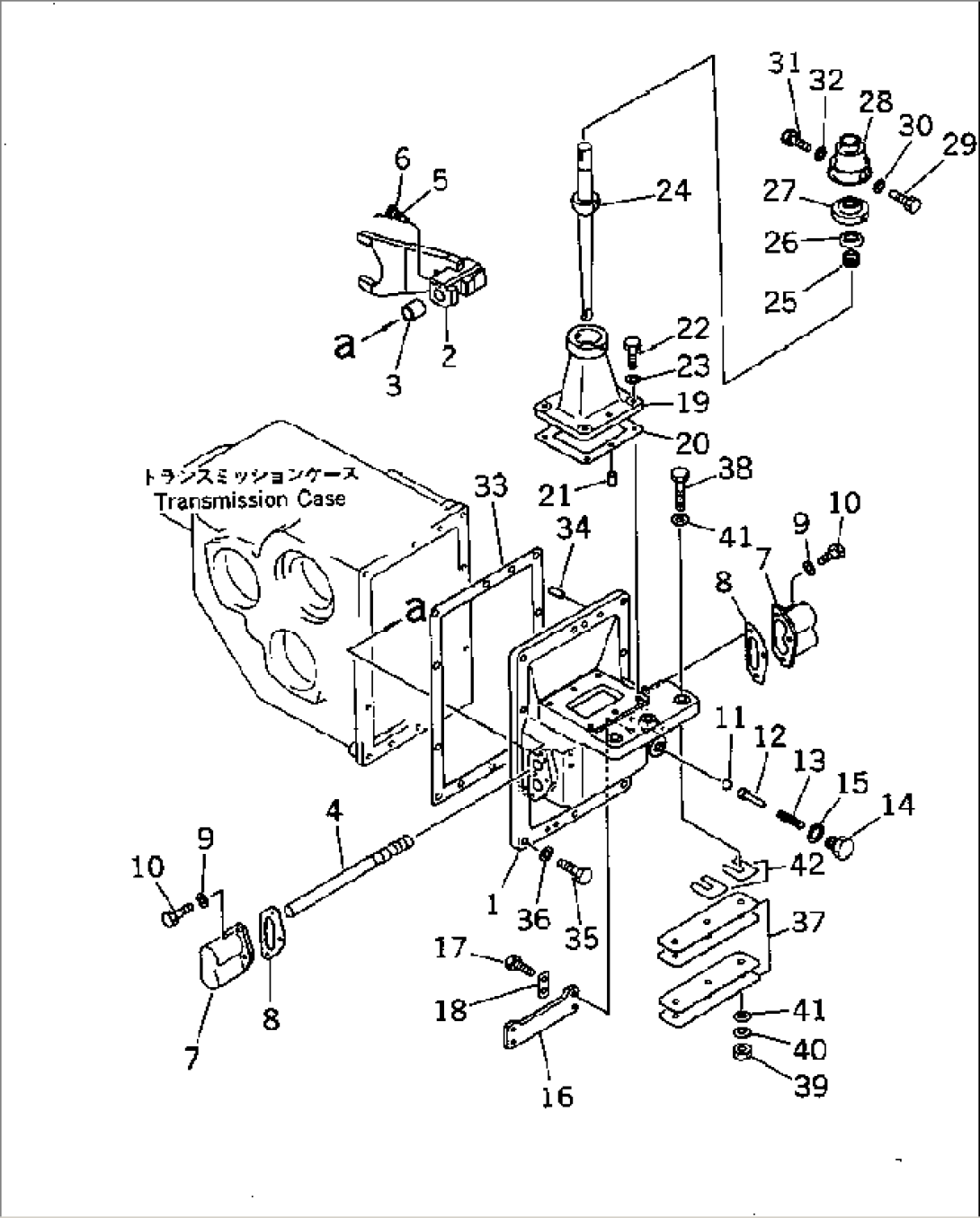 GEAR SHIFT FORK (FOR 2ND GEAR SHIFT TRANSMISSION) (EXCEPT JAPAN)(#30042-)