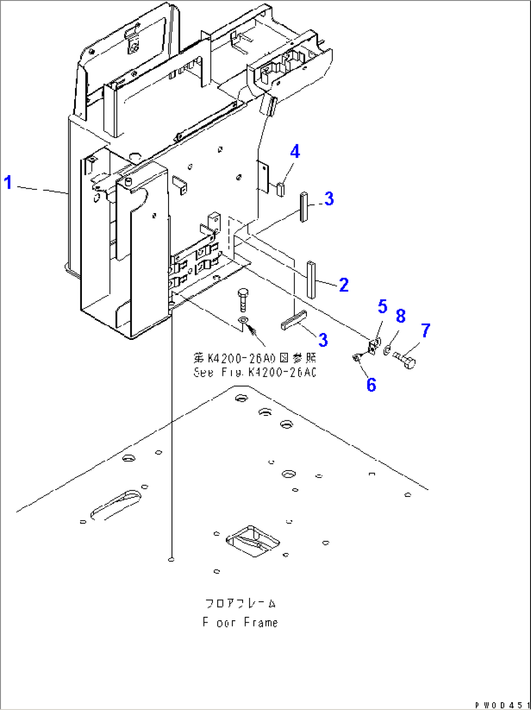 FLOOR FRAME (CONSOLE BOX) (R.H.)