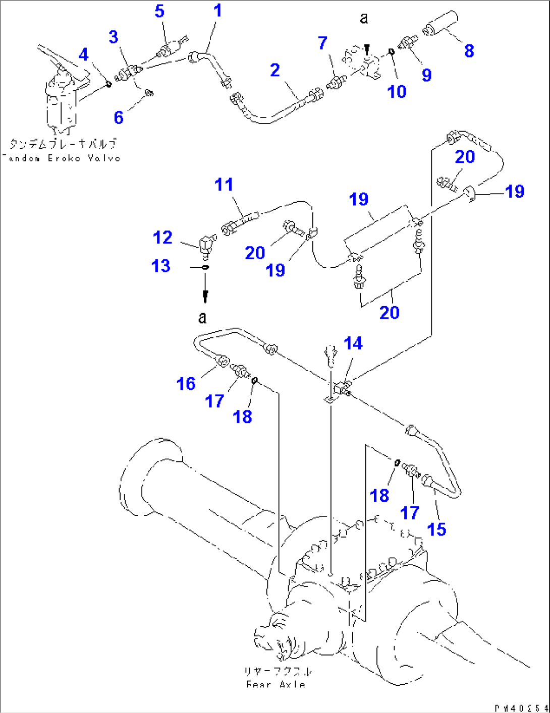 BRAKE OIL PIPING (REAR BRAKE LINE)(#50001-)