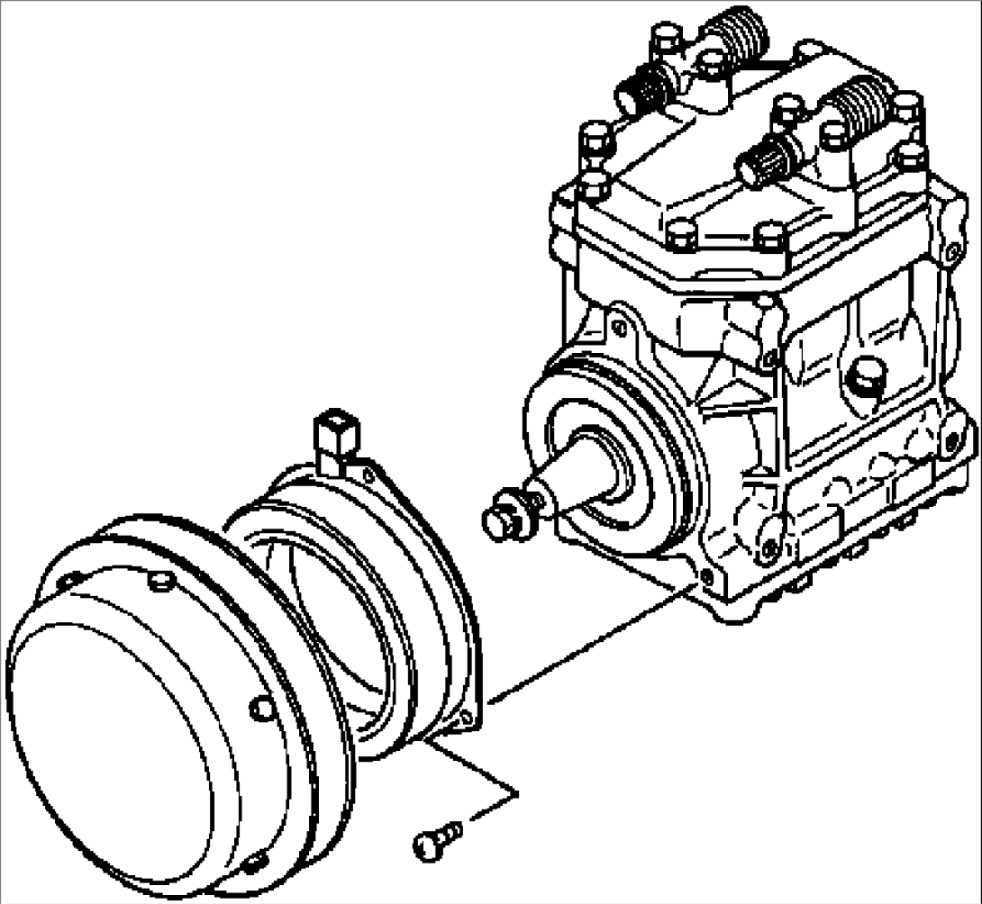 AIR CONDITIONER COMPRESSOR AND CLUTCH - EAGLE