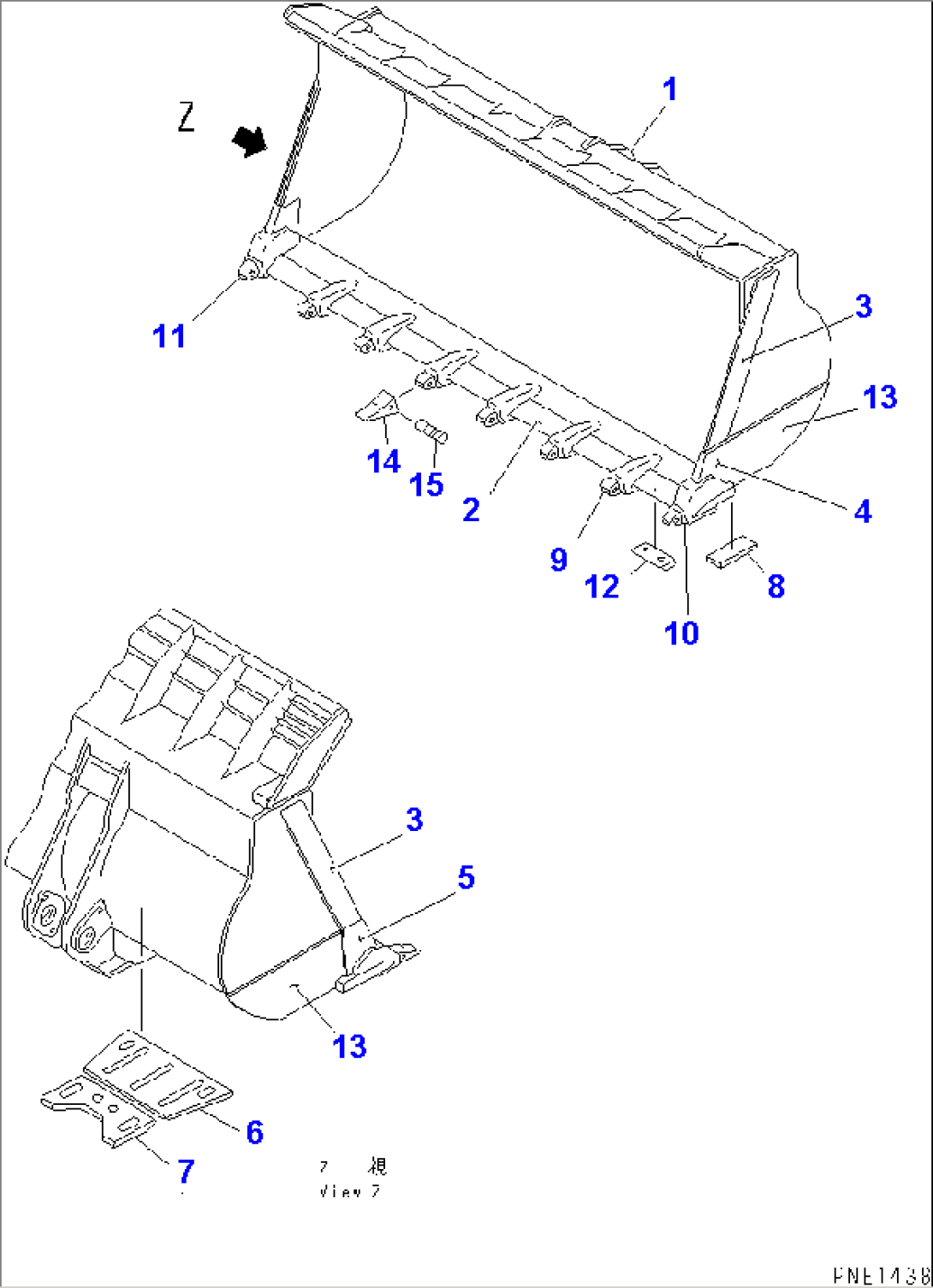 BUCKET¤ 9.2M3 (WITH TOOTH)