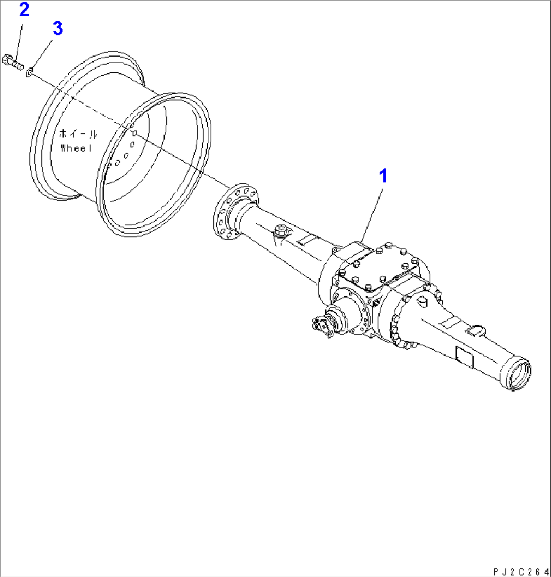 REAR AXLE AND WHEEL MOUNTING PARTS