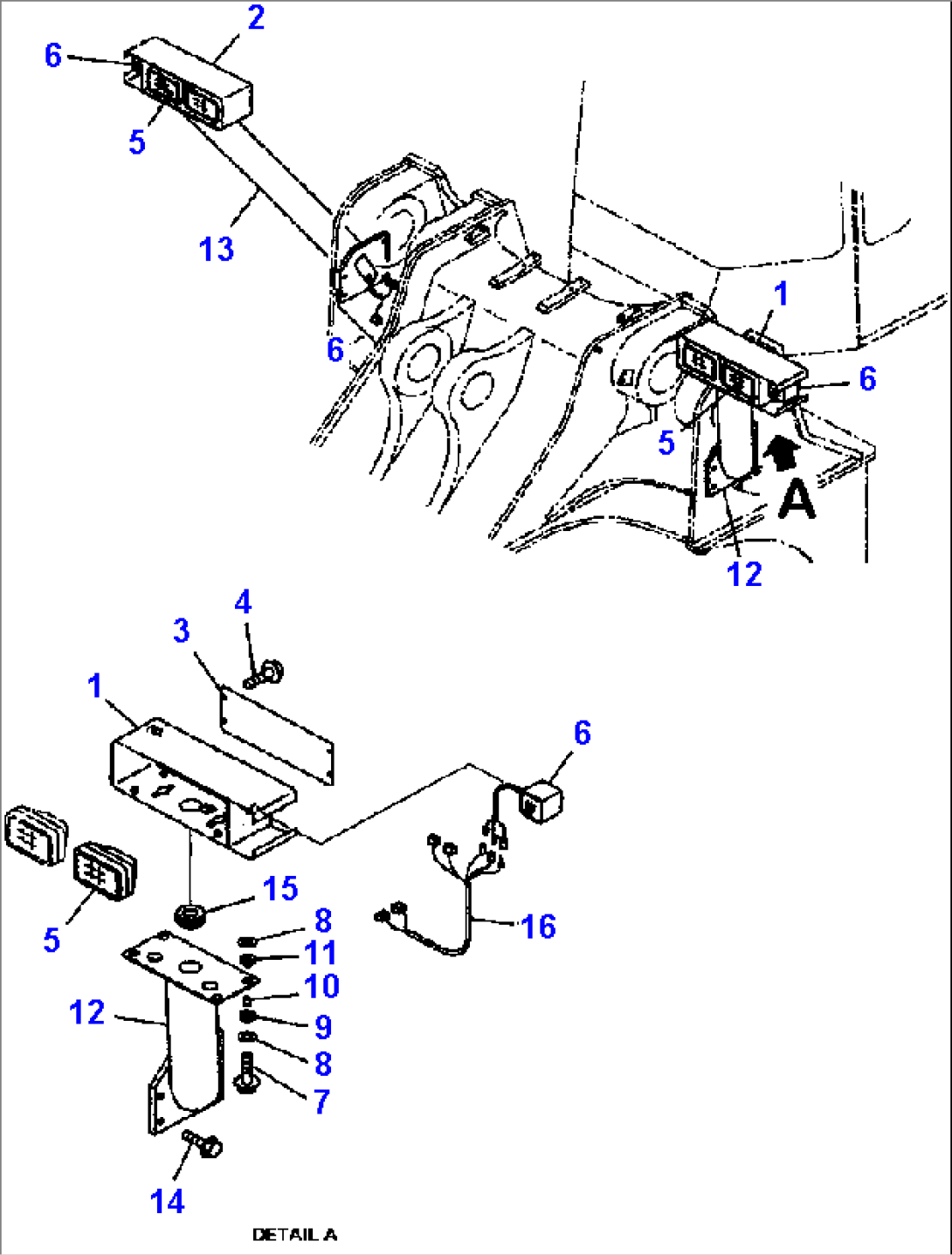 E0300-04A0 ADDITIONAL WORK LAMP FRONT LAMP AND SUPPORT
