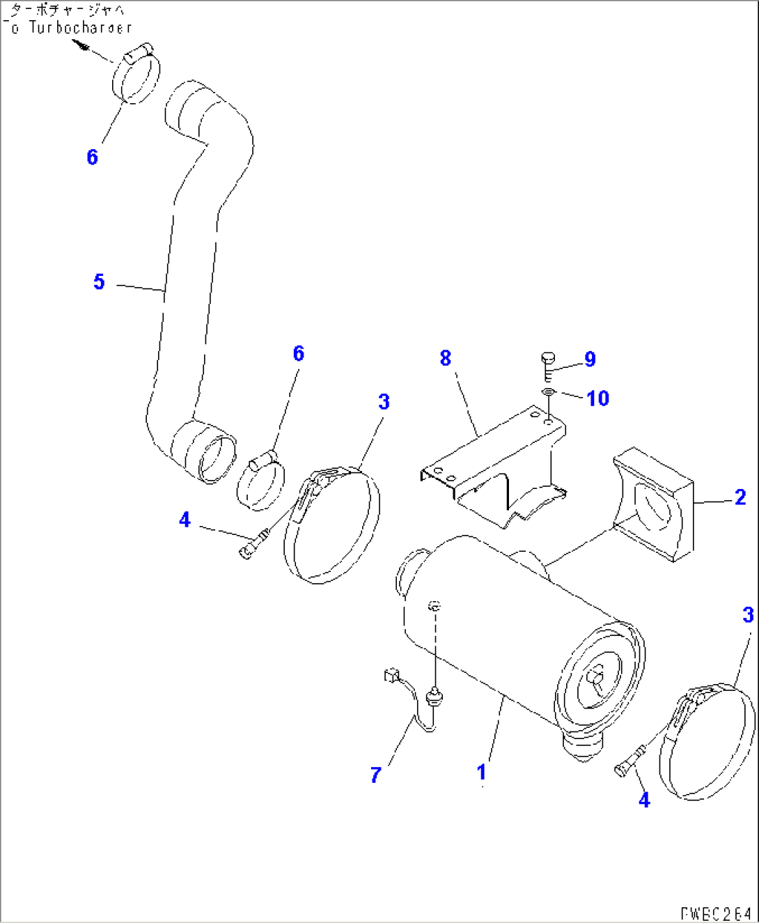 AIR CLEANER CONNECTION (FOR DOUBLE ELEMENT)(#K32000-)