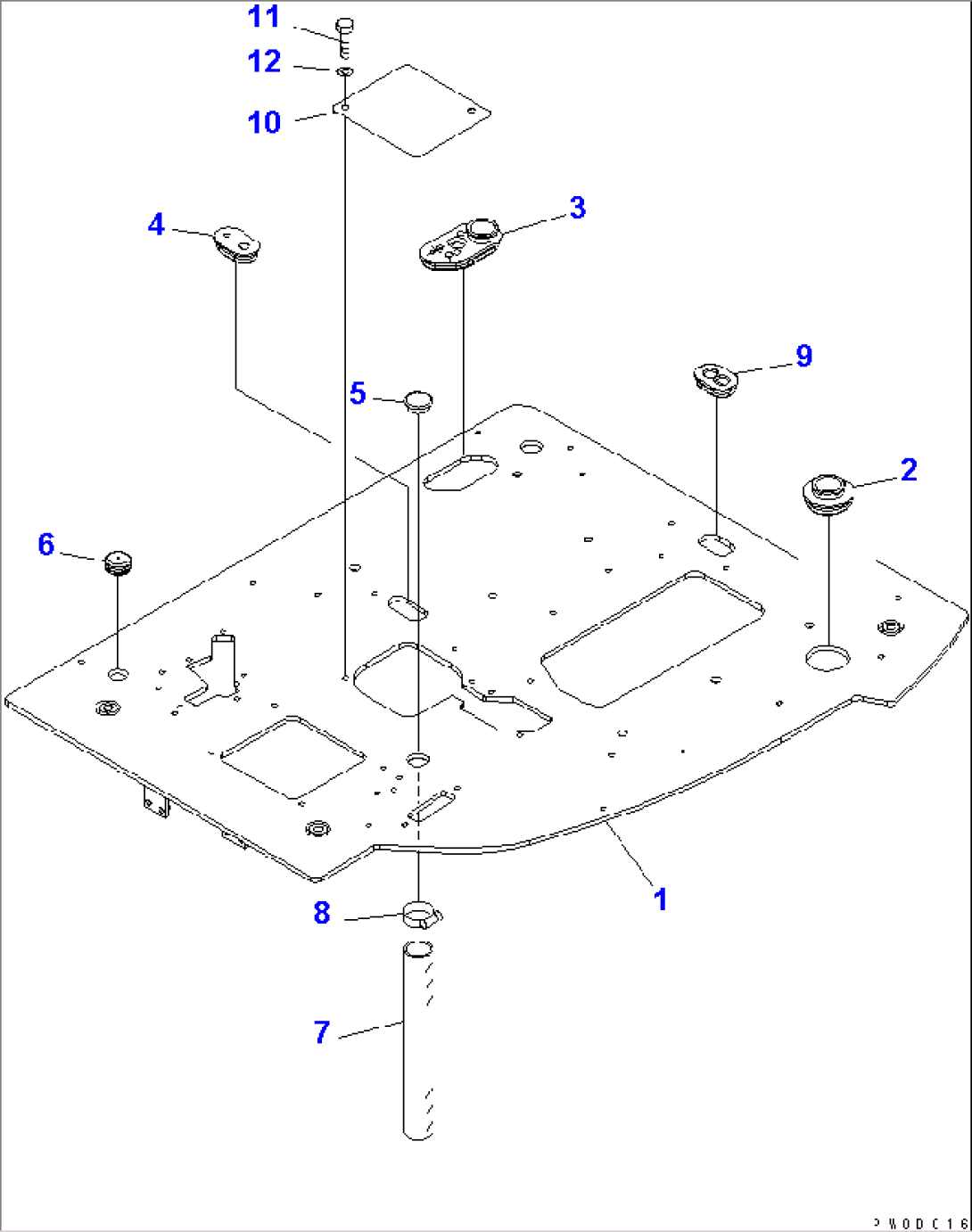 FLOOR FRAME (FLOOR FRAME) (FOR SLIDE ARM)