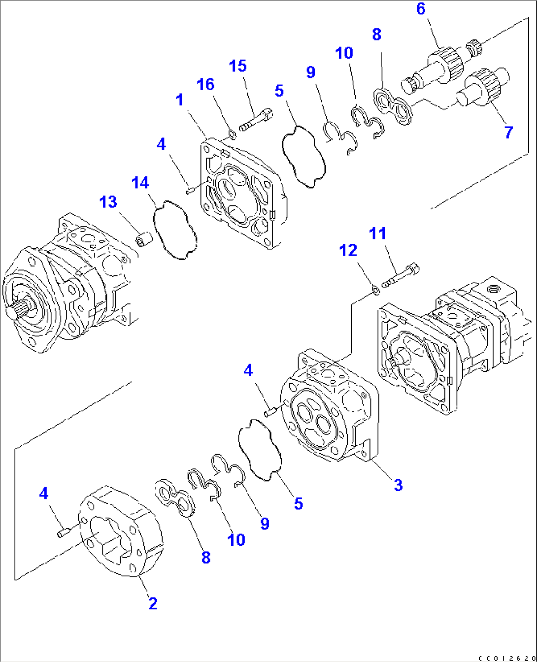 TORQUE CONVERTER AND P.P.C. PUMP (INNER PARTS) (2/4)