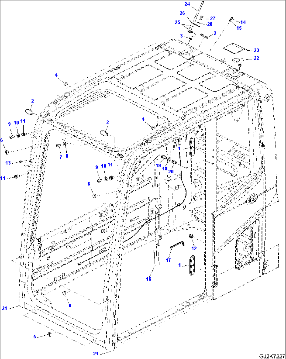 OPERATOR´S CAB - KOMTRAX ANTENNA