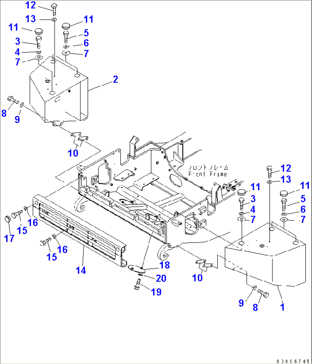 FRONT FRAME (BUMPER) (SAND PROTECT)(#7012-)