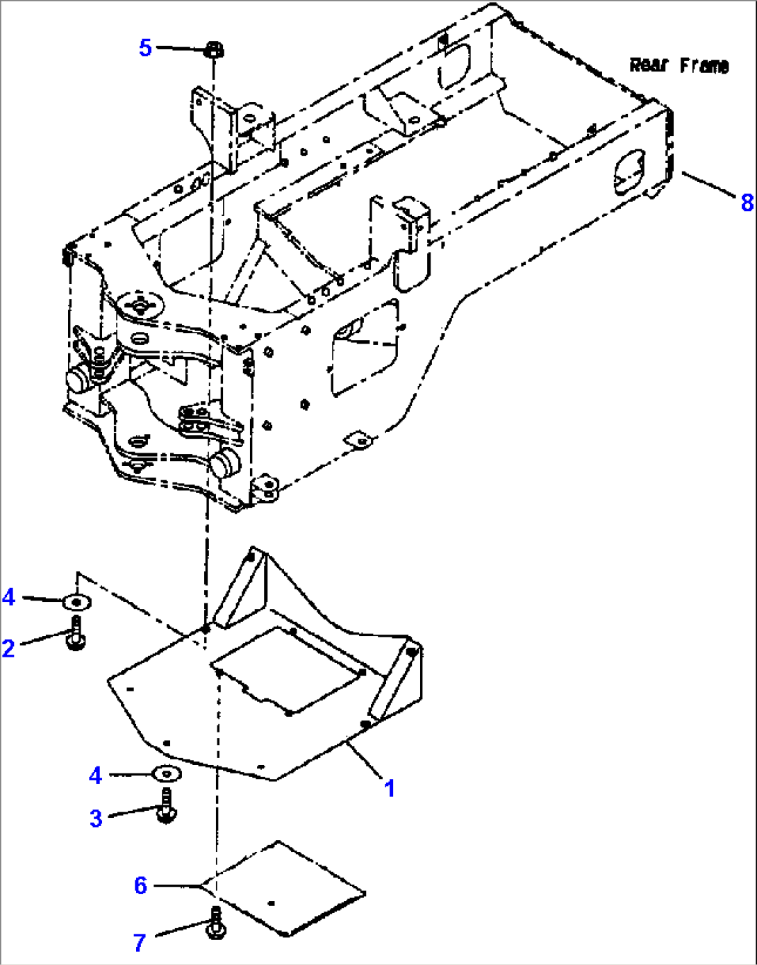 FIG NO. J4190-02A0 BAR LOCK AND COVER (UNDER GUARD)