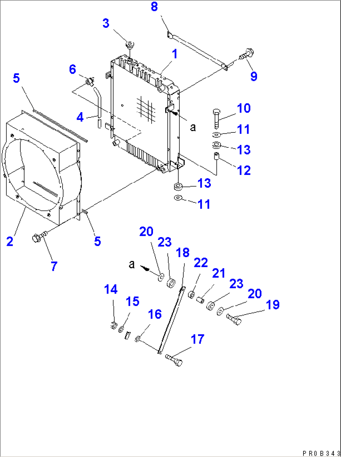 RADIATOR (RADIATOR AND MOUNTING PARTS) (D TYPE RADIATOR)(#10001-11500)