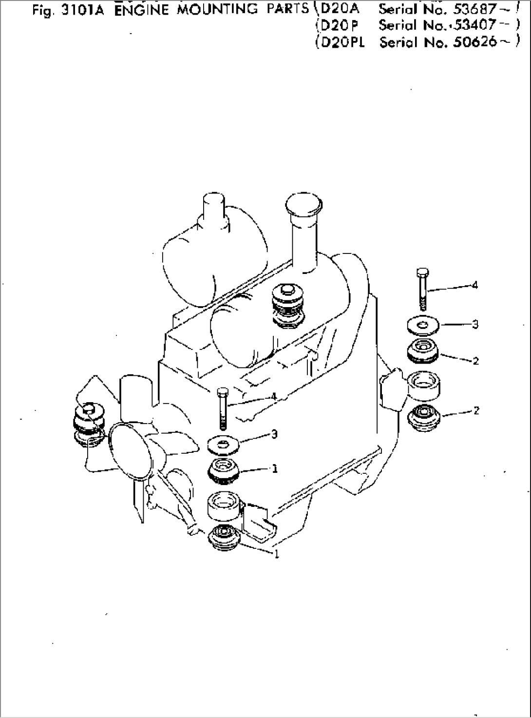 ENGINE MOUNTING PARTS(#53687-)