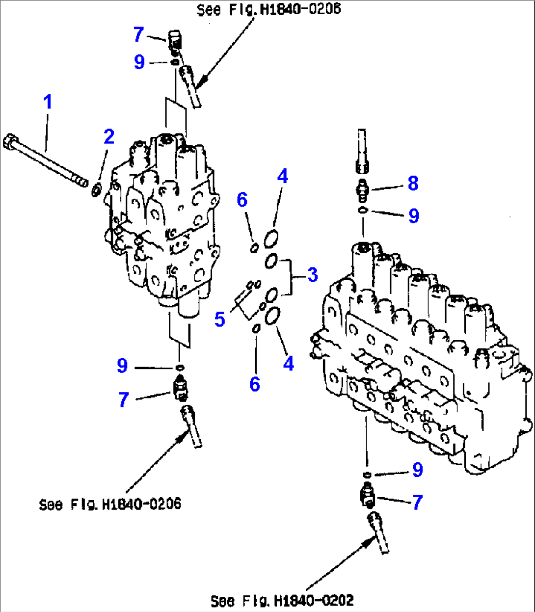 FIG NO. H0120-0112 MAIN VALVE (3 ACTUATOR) (KIT)