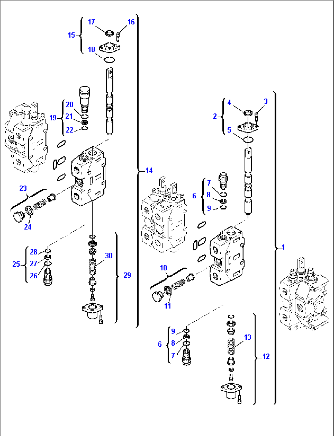 BACKHOE CONTROL VALVE (3/4)