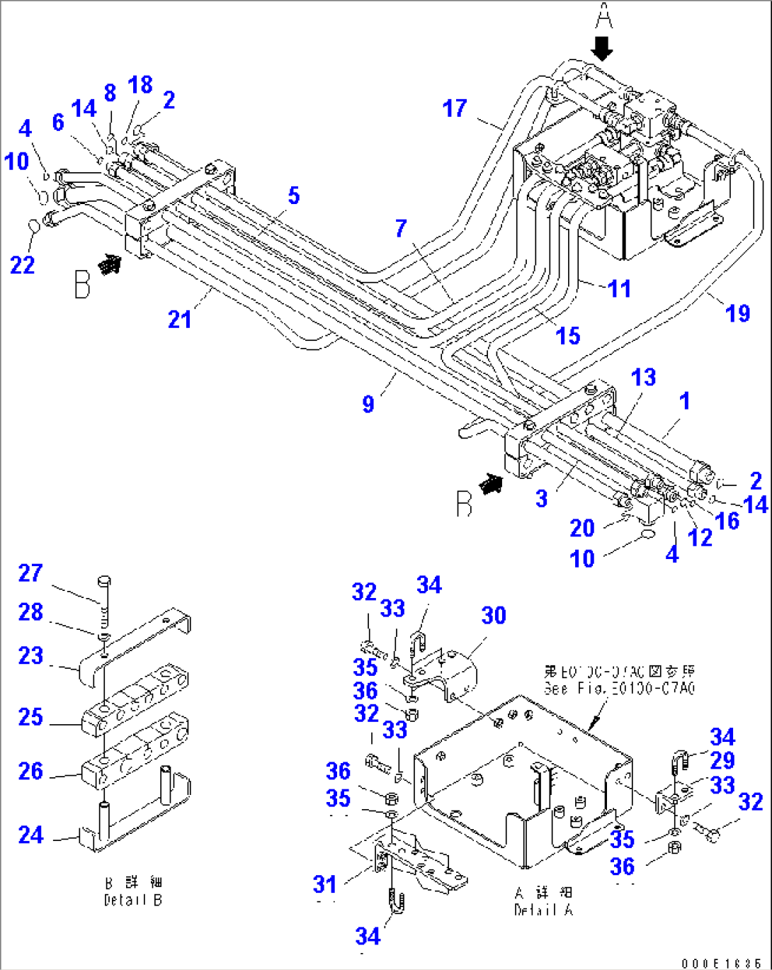 BRAKE LINE (UNDER HOOD)(#7001-7168)