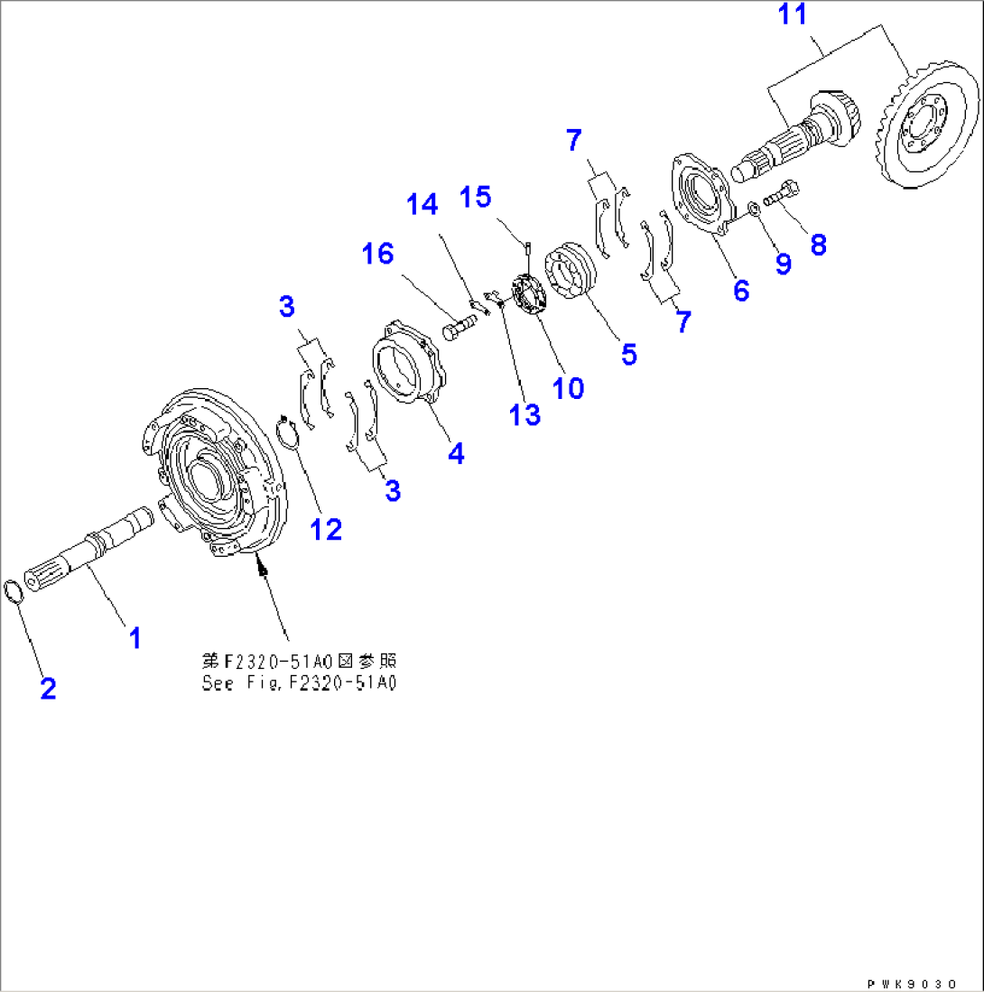 TRANSMISSION (INPUT AND OUTPUT SHAFT) (FOR CLUTCH AND BRAKE)