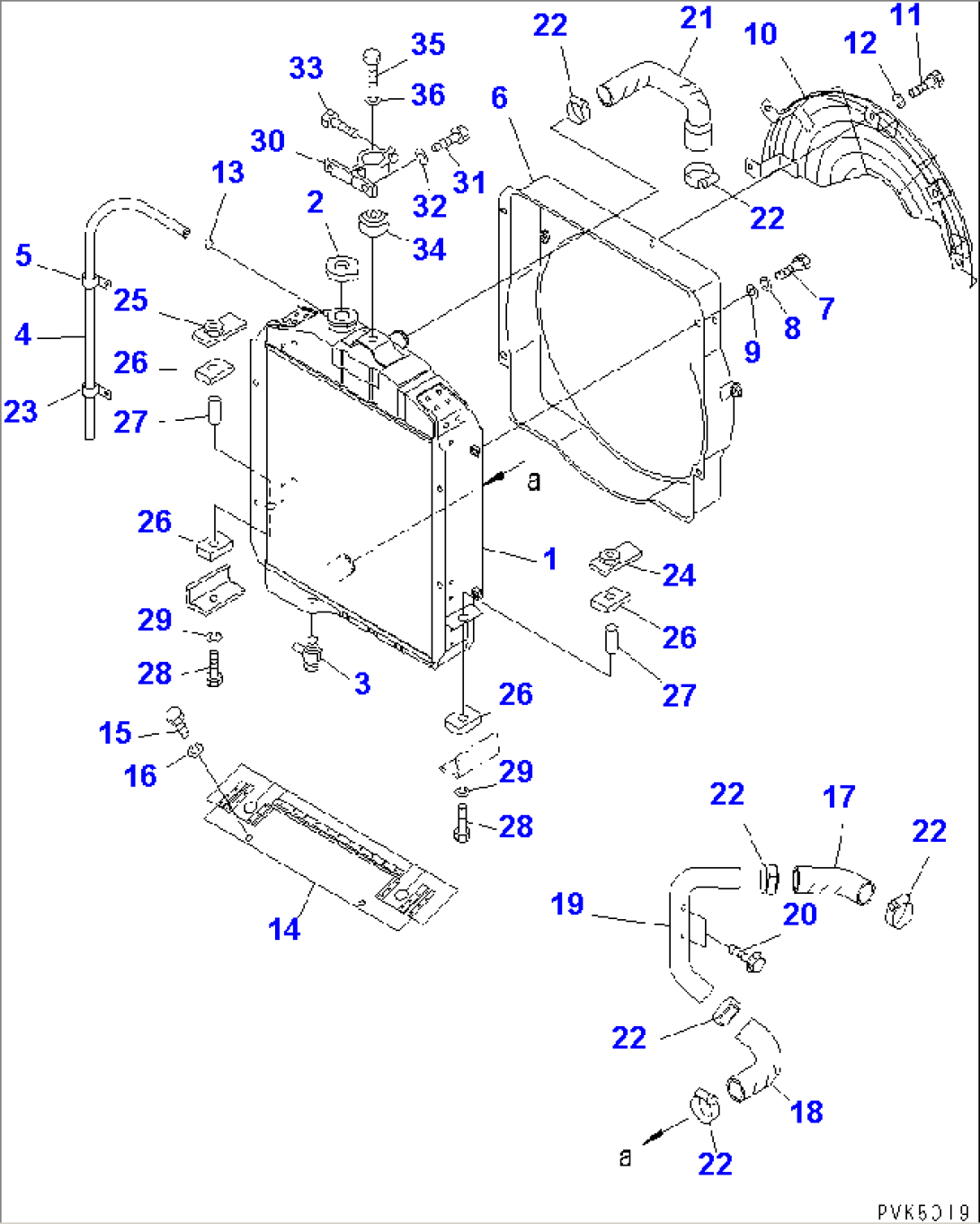 COOLING RADIATOR (FOR TRIMMING DOZER)