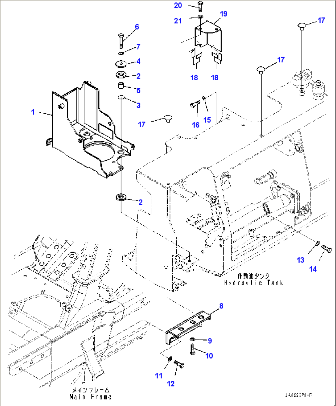 Hydraulic Tank, Mounting (#95001-)