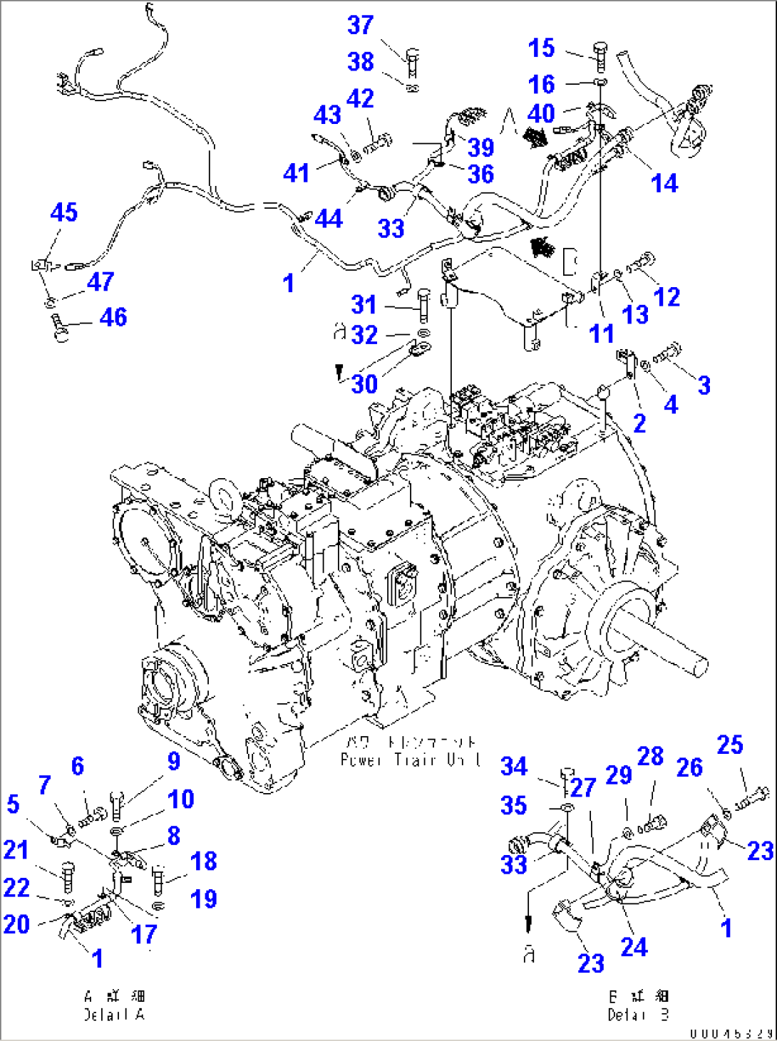 WIRING (POWER TRAIN) (HARNESS AND CLIP) (WITH CABLE NUMBERING)