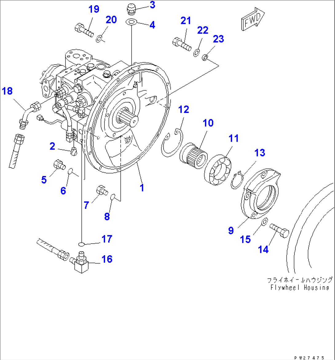 MAIN PUMP (PUMP¤ FILLER¤ COUPLING AND MOUNT)