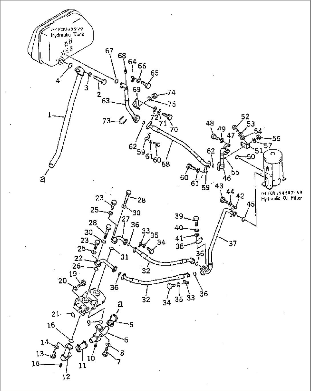 HYDRAULIC PIPING (#1001-1047)(#1053-1055)