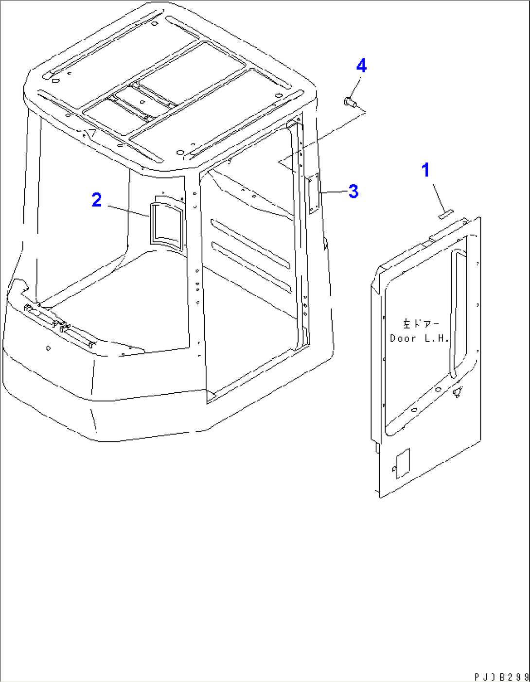 ROPS CAB (SEAL AND PLATE MARK)(#64001-)