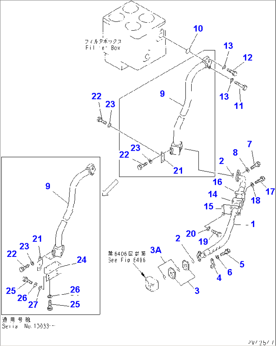 HYDRAULIC PIPING (CONTROL VALVE TO TANK)