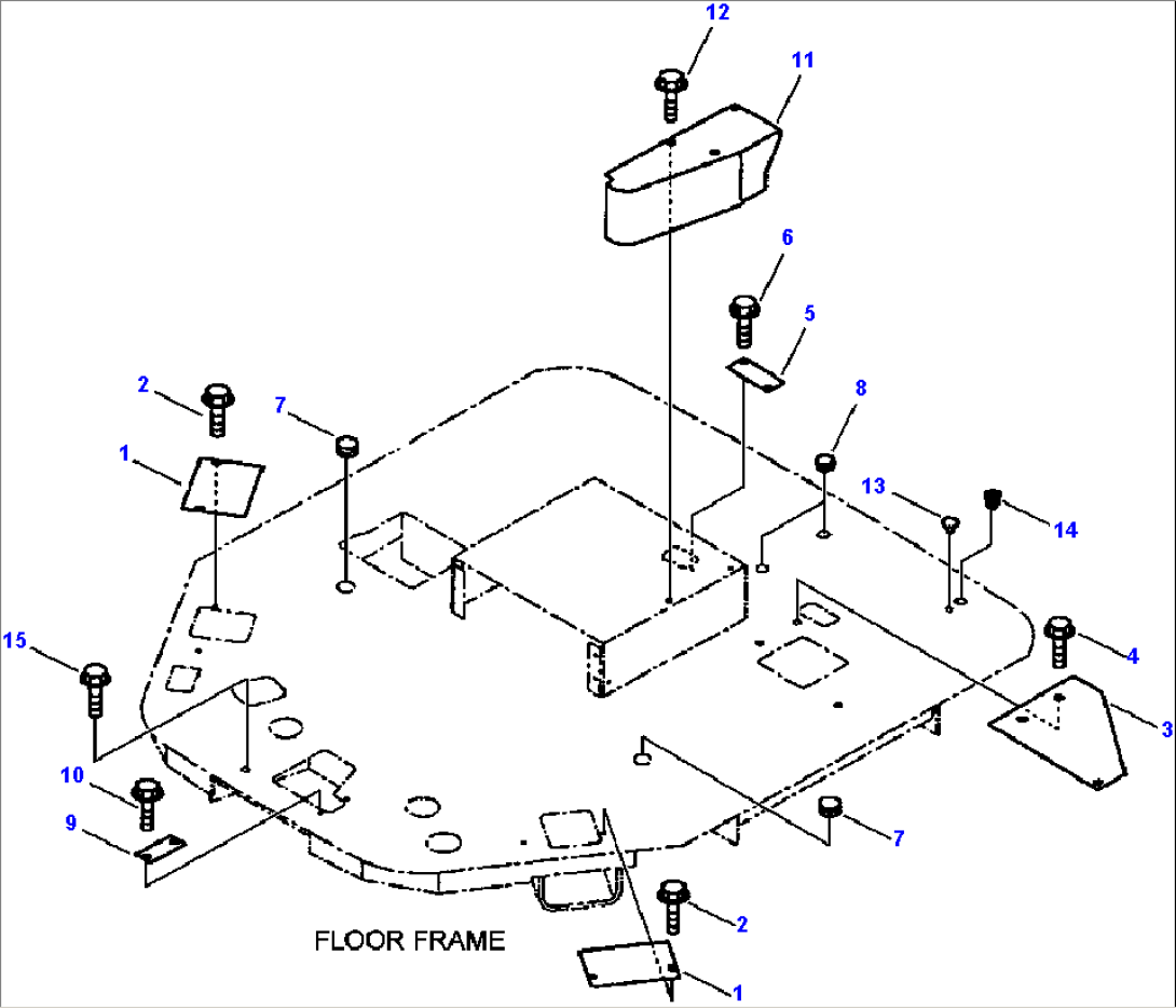 FIG. K4200-04A1 FLOOR - RELATED PARTS - MACHINES WITH OPERATOR