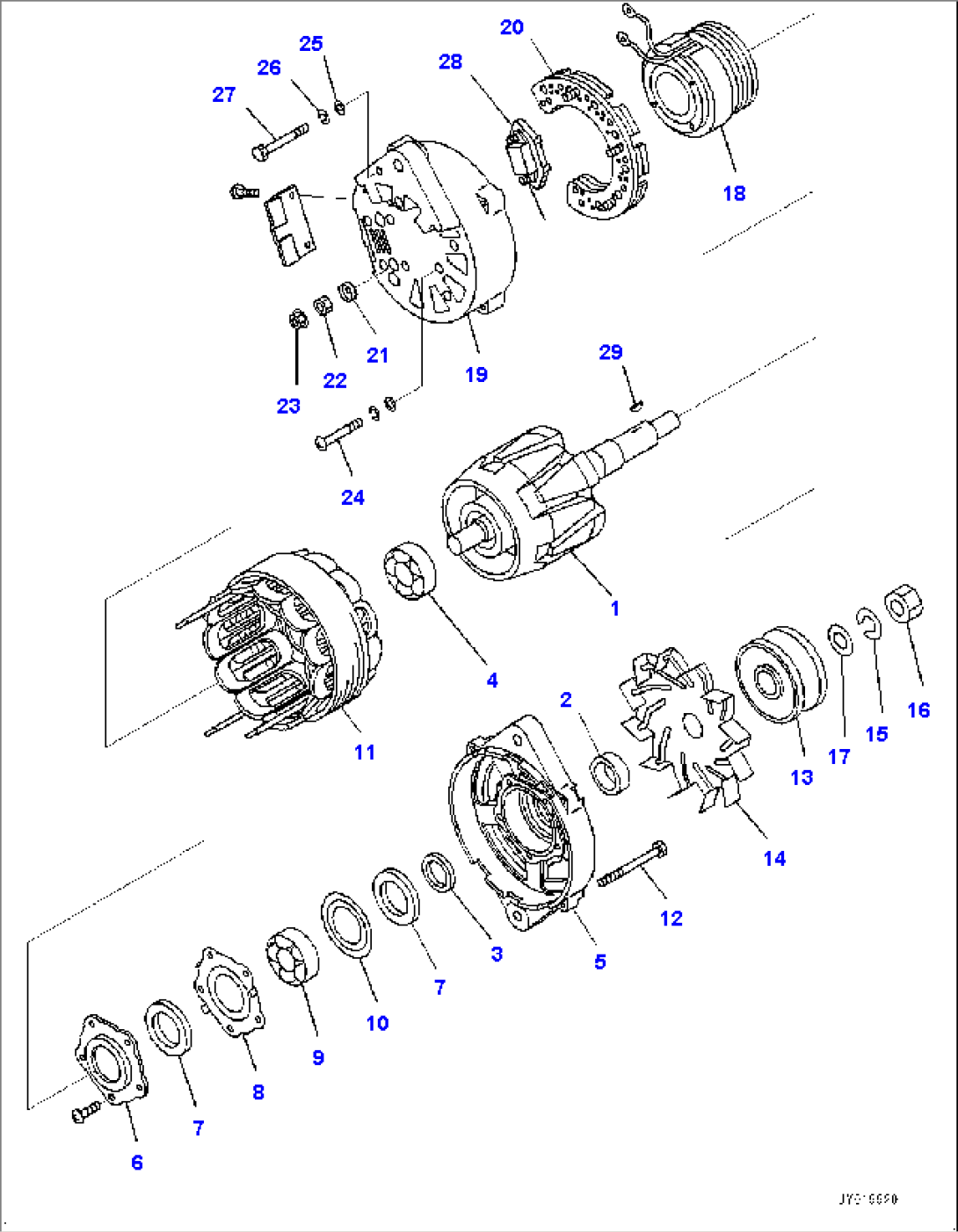 Alternator, Inner Parts (#502273-505859)