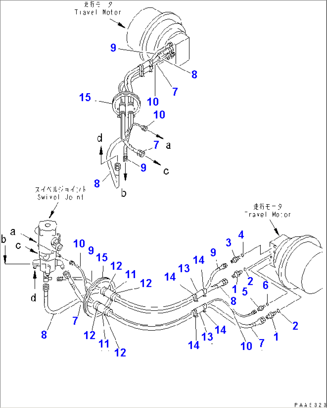 TRAVEL PIPING LOWER(#50201-56999)