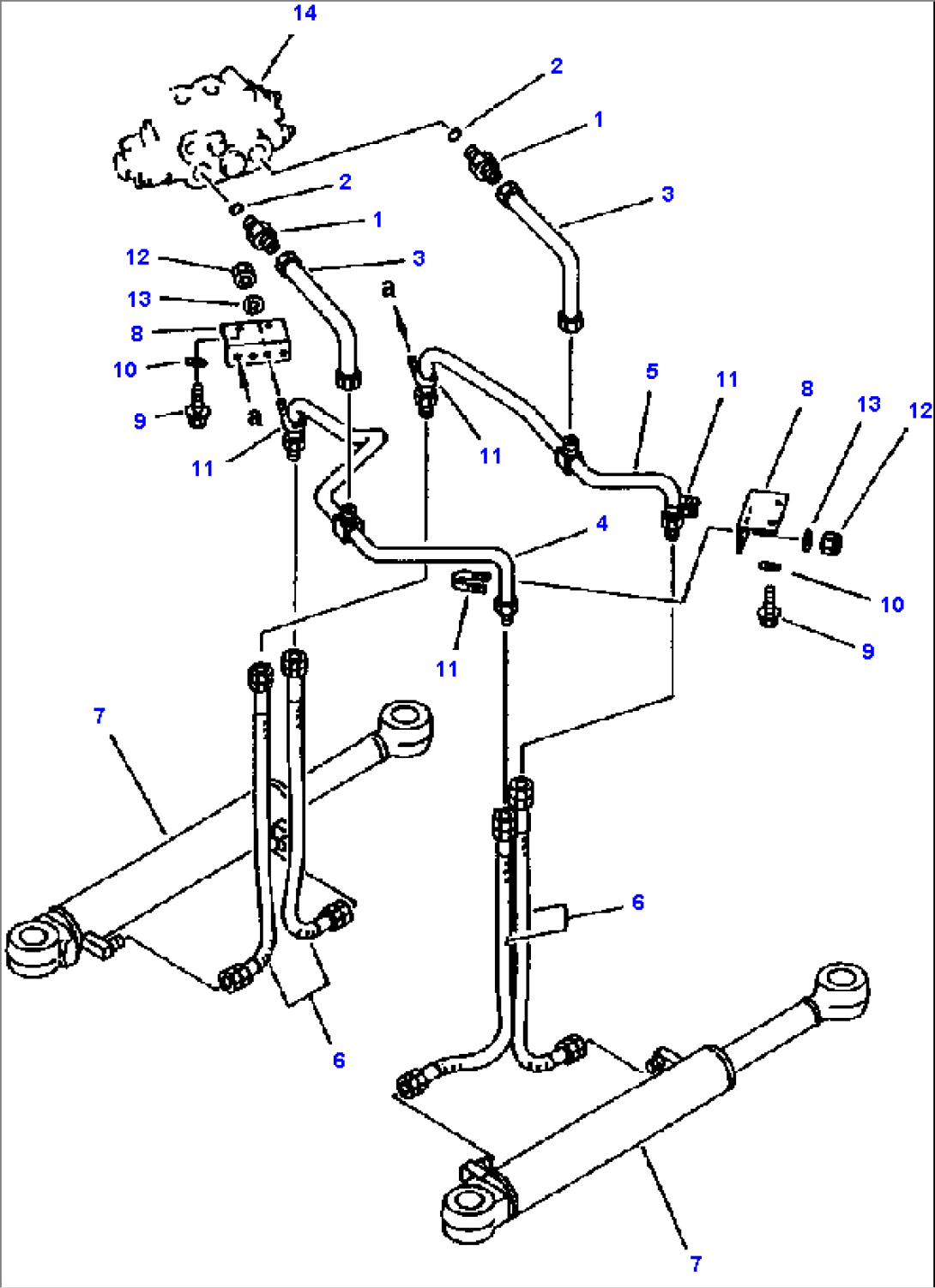 FIG NO. 4302 STEERING PIPING DEMAND VALVE TO CYLINDER