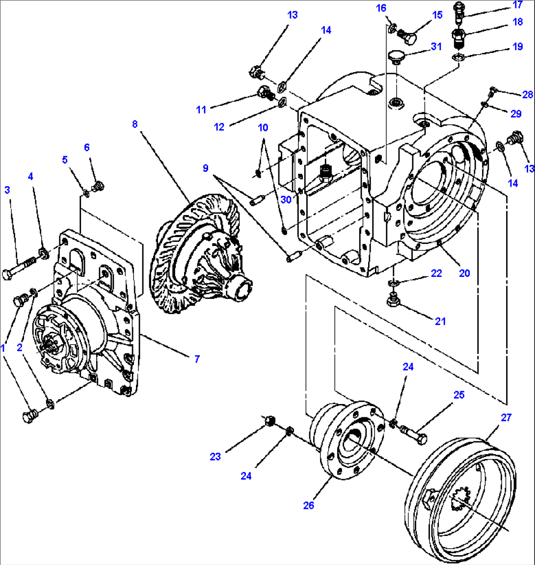 DIFFERENTIAL CASE ASSEMBLY NoSPIN DIFFERENTIAL