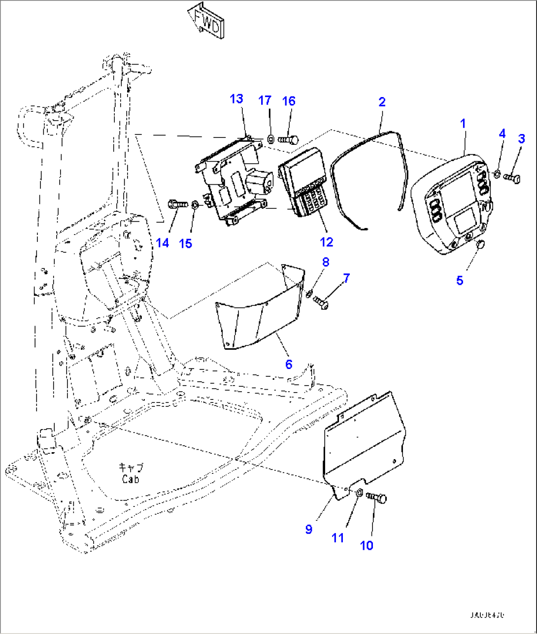 Cab, Dashboard Cover (#22083-)