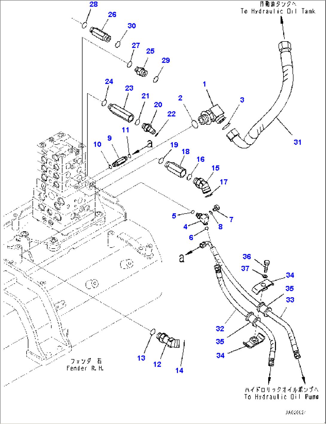 Fender Group, Hydraulic Oil Piping (#80001-)