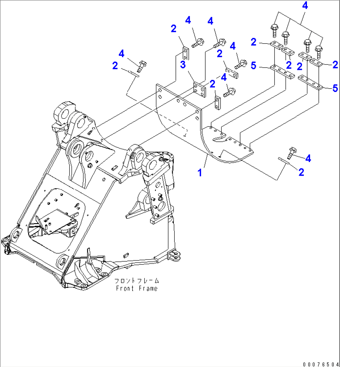 FRONT FRAME (TOP GUARD) (FOR WASTE HANDLER)