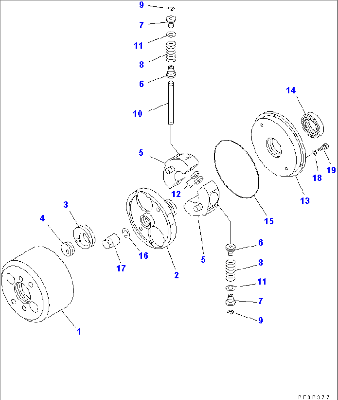 FUEL INJECTION PUMP (TIMER L.H.) (MECHANICAL GOVERNOR SPEC.) (INNER PARTS)(#10036-)